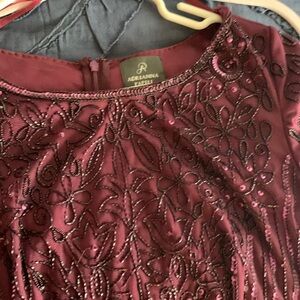 Adrianna Pappell beaded blouson formal dress. Size 10. Mother of the Bride
